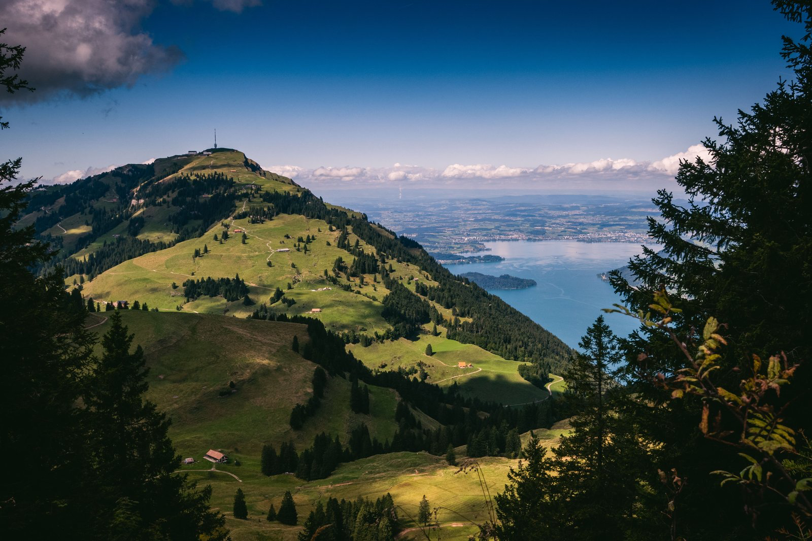 View from Rigi Scheidegg towards Lake Lucerne, Switzerland